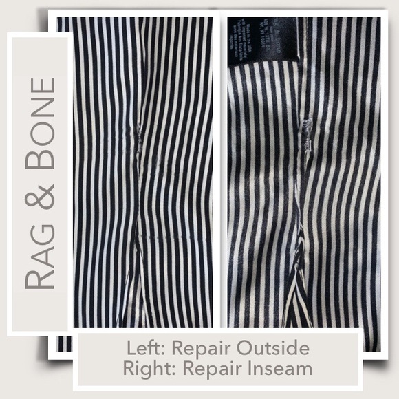 Rag & Bone Silk “Greta” Blouse in Black & White, Thin-Stripes, Off-the-Shoulder - Picture 8 of 10